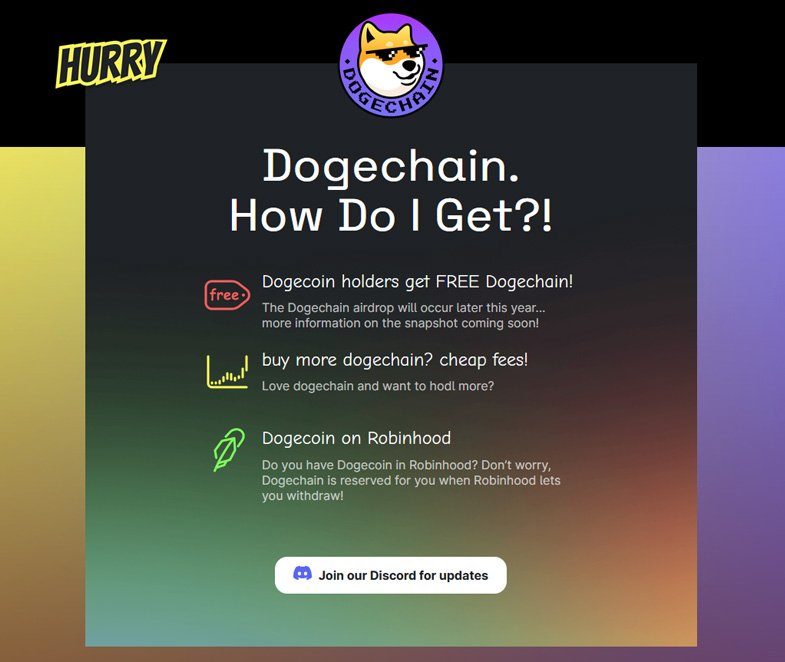 Dogecoin holders get FREE Dogechain!