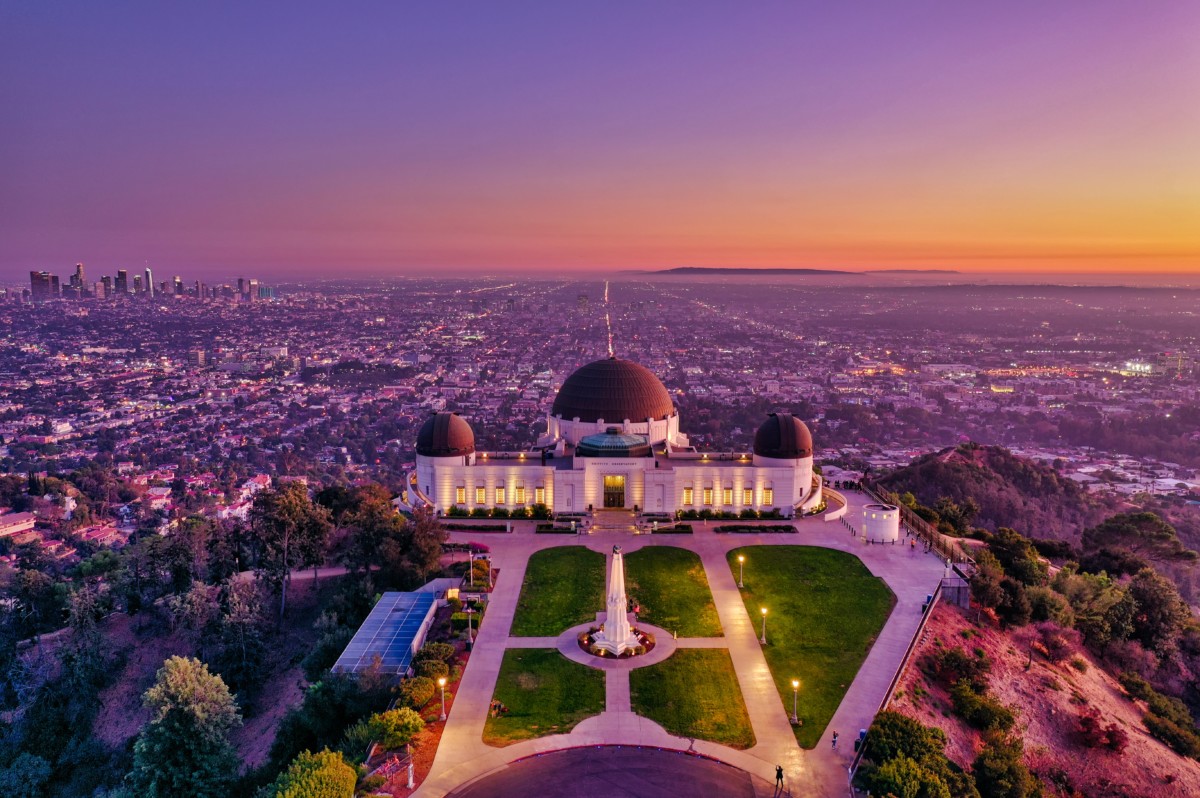 Griffith Observatory at sunset in Los Angeles