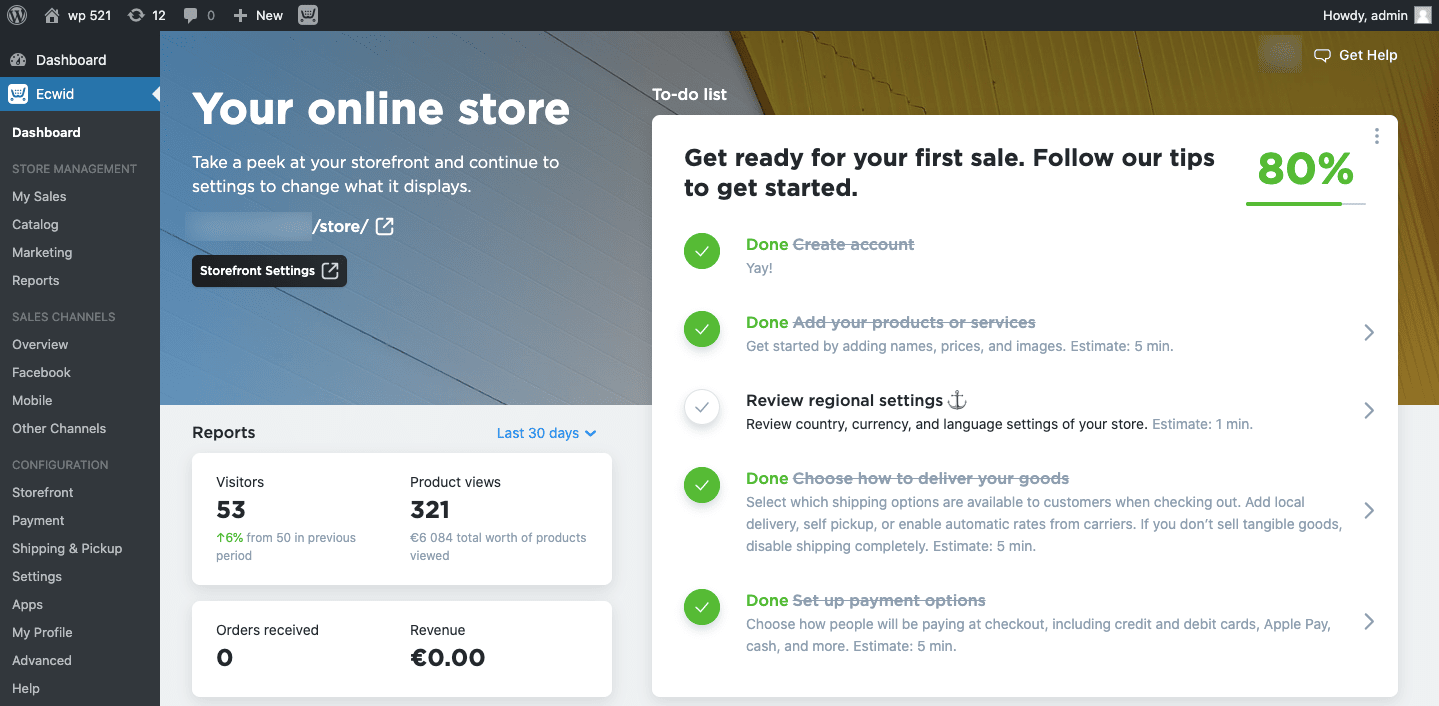 connect your store to your WordPress site at this time in a snap