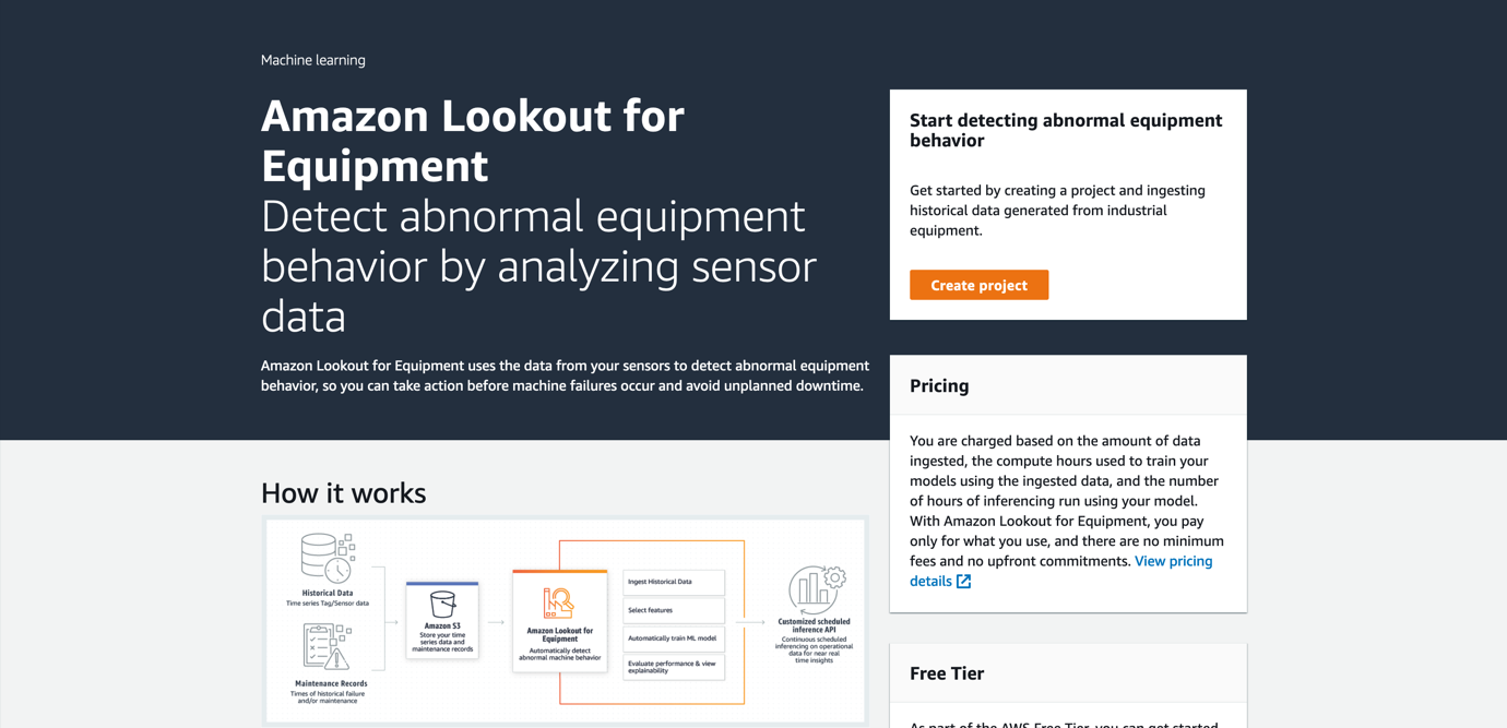 Habilite a manutenção preditiva para usuários de linha de negócios com o Amazon Lookout for Equipment