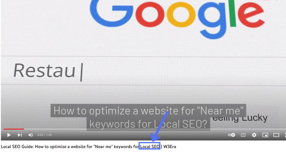 include the target keyword in the title