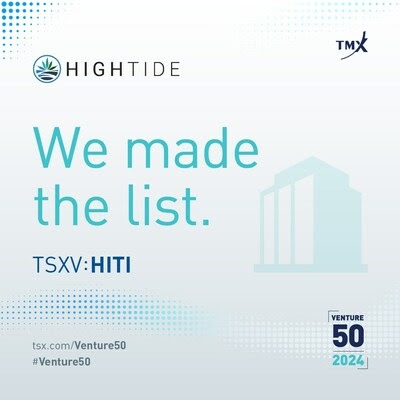 High Tide Ranked among Top 10 in TSX Venture 50 Diversified Industries