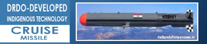 印度成功测试本土技术亚音速巡航导弹