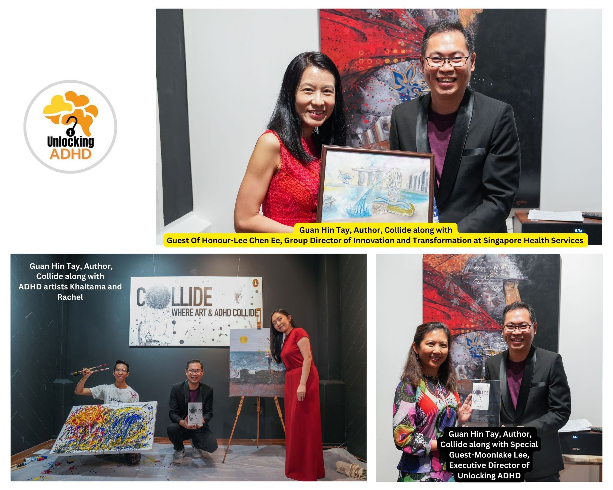 Singapur presenta su primer evento de pintura en vivo con artistas con TDAH, inspirados en 'Collide' de Tay Guan Hin"