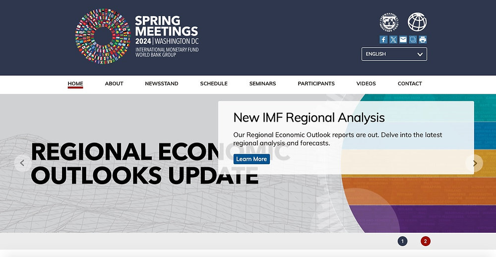يُطلق عليه اسم "Reuniões de Primavera" في FMI-Banco Mundial de 2024.