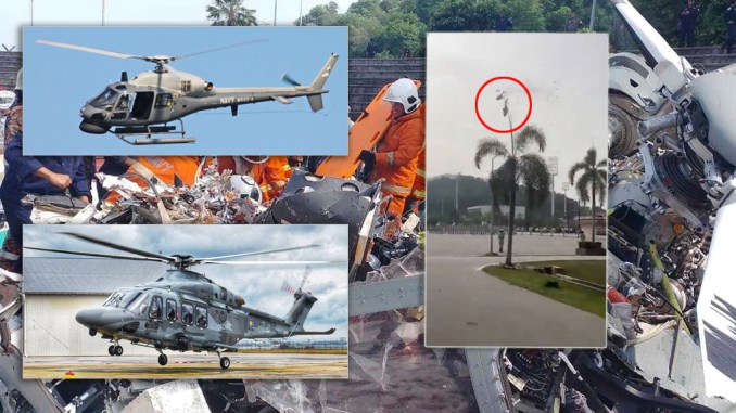 रॉयल मलेशियाई नौसेना के हेलीकॉप्टरों के बीच हवा में भीषण टक्कर के बाद दस लोगों की मौत
