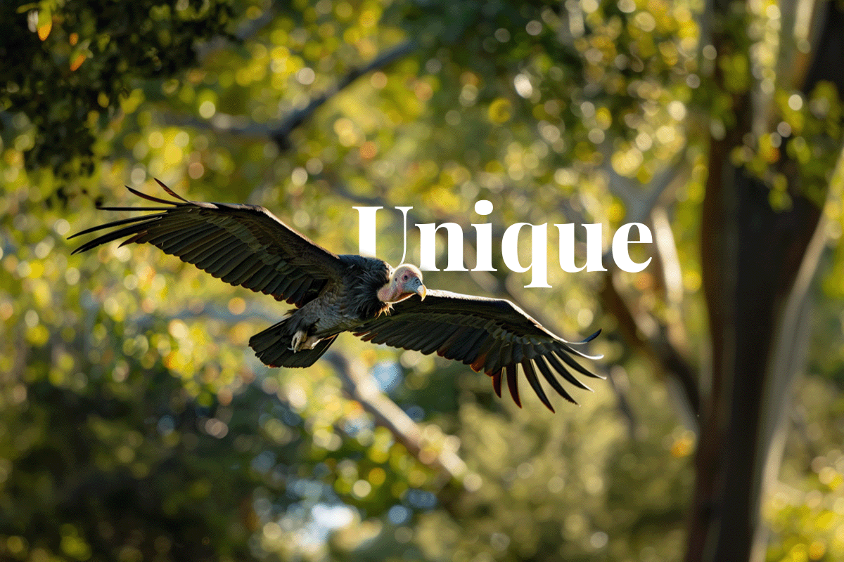Ugly species need biodiversity protection too_California condor flying above a forest_visual 1