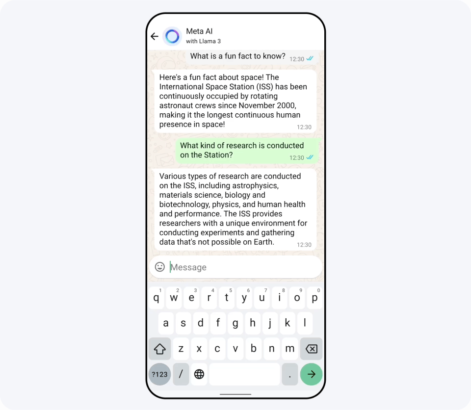 Az üzenetküldés életre kel a WhatsApp AI segítségével